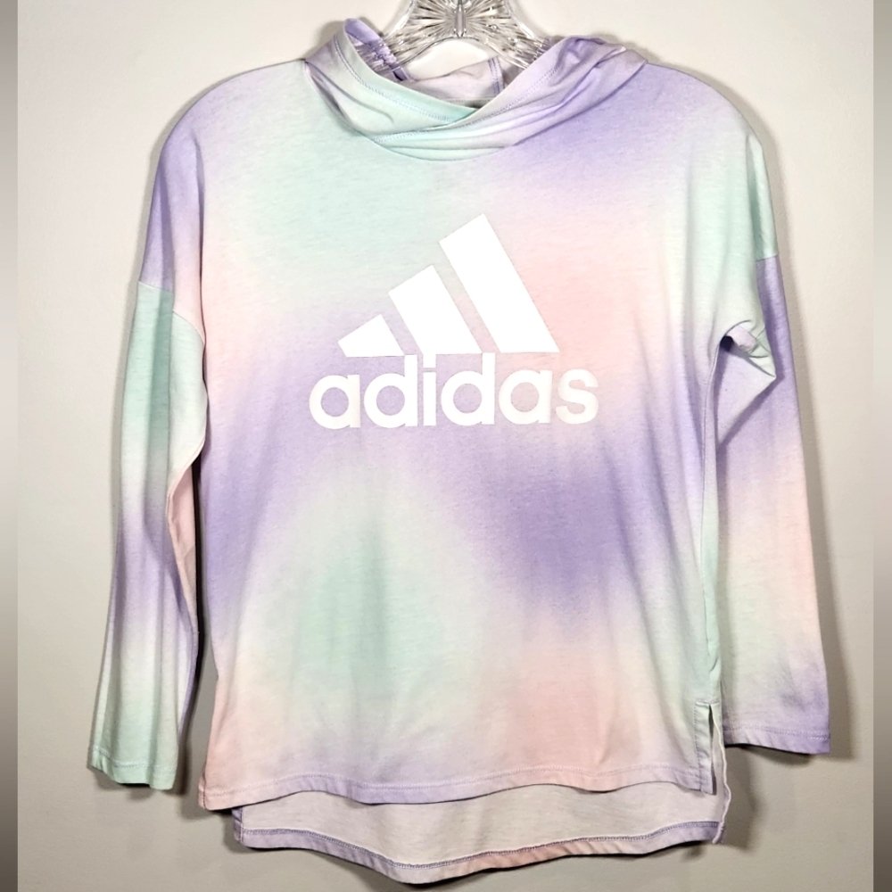 Adidas Pastel Tie-Dye Pullover Hoodie - Youth M (10/12)